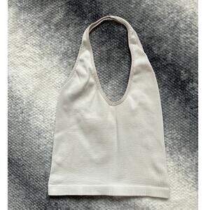 BDG Urban Outfitters Beige Halter Ribbed Seamless Crop Tank Size Medium